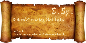 Dobránszky Szilvia névjegykártya