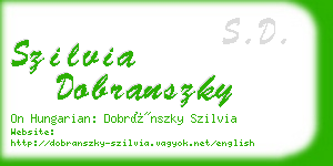 szilvia dobranszky business card